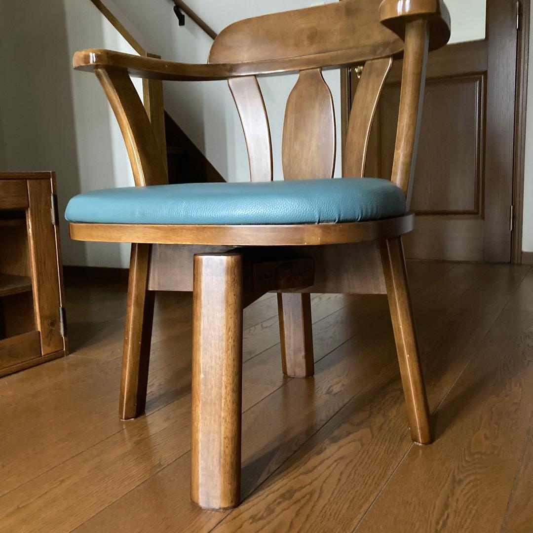 さったな　木製ダイニングチェア(回転可能)1脚