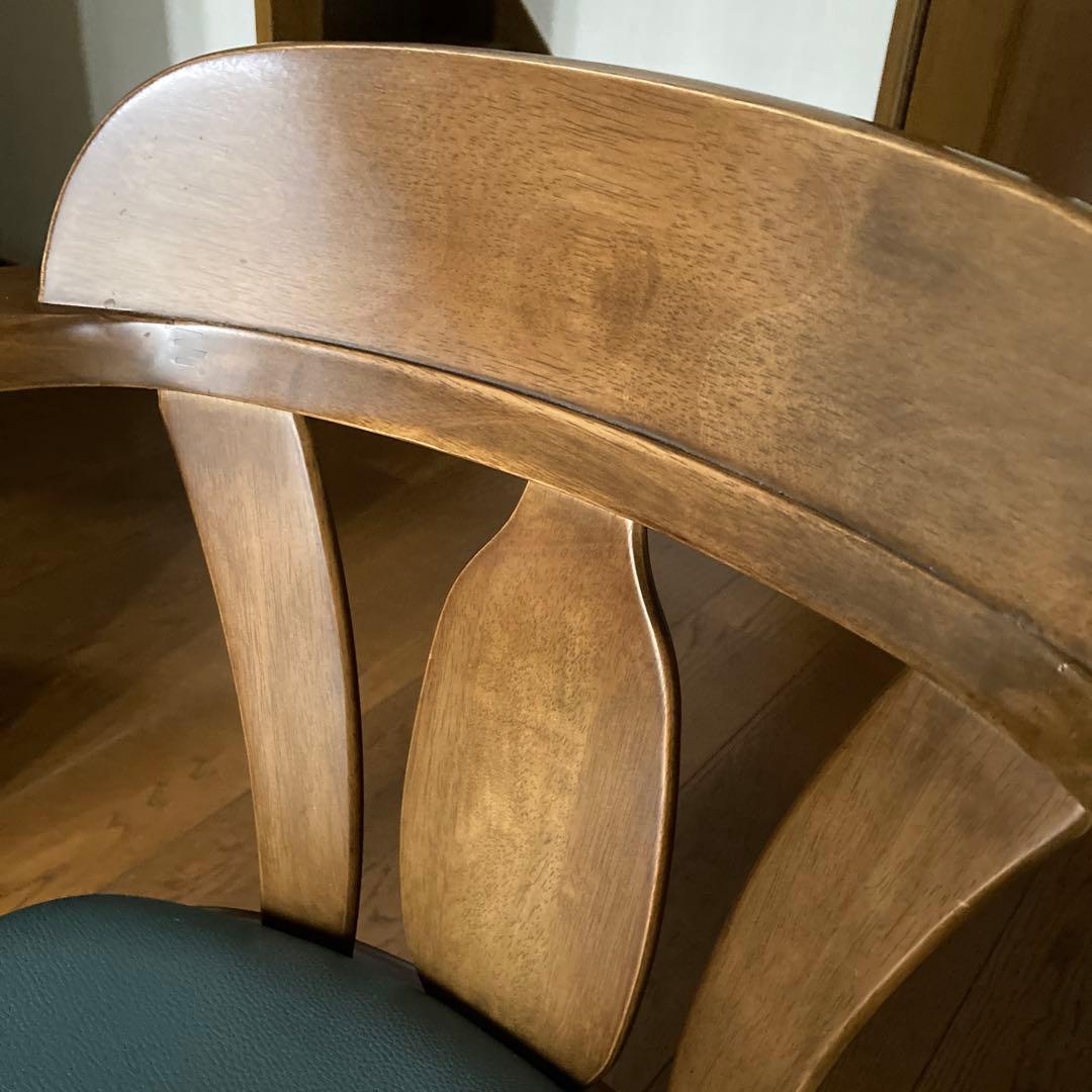 さったな　木製ダイニングチェア(回転可能)1脚