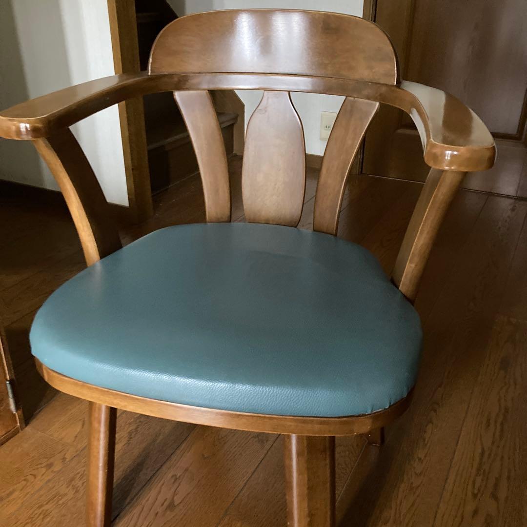 さったな　木製ダイニングチェア(回転可能)1脚