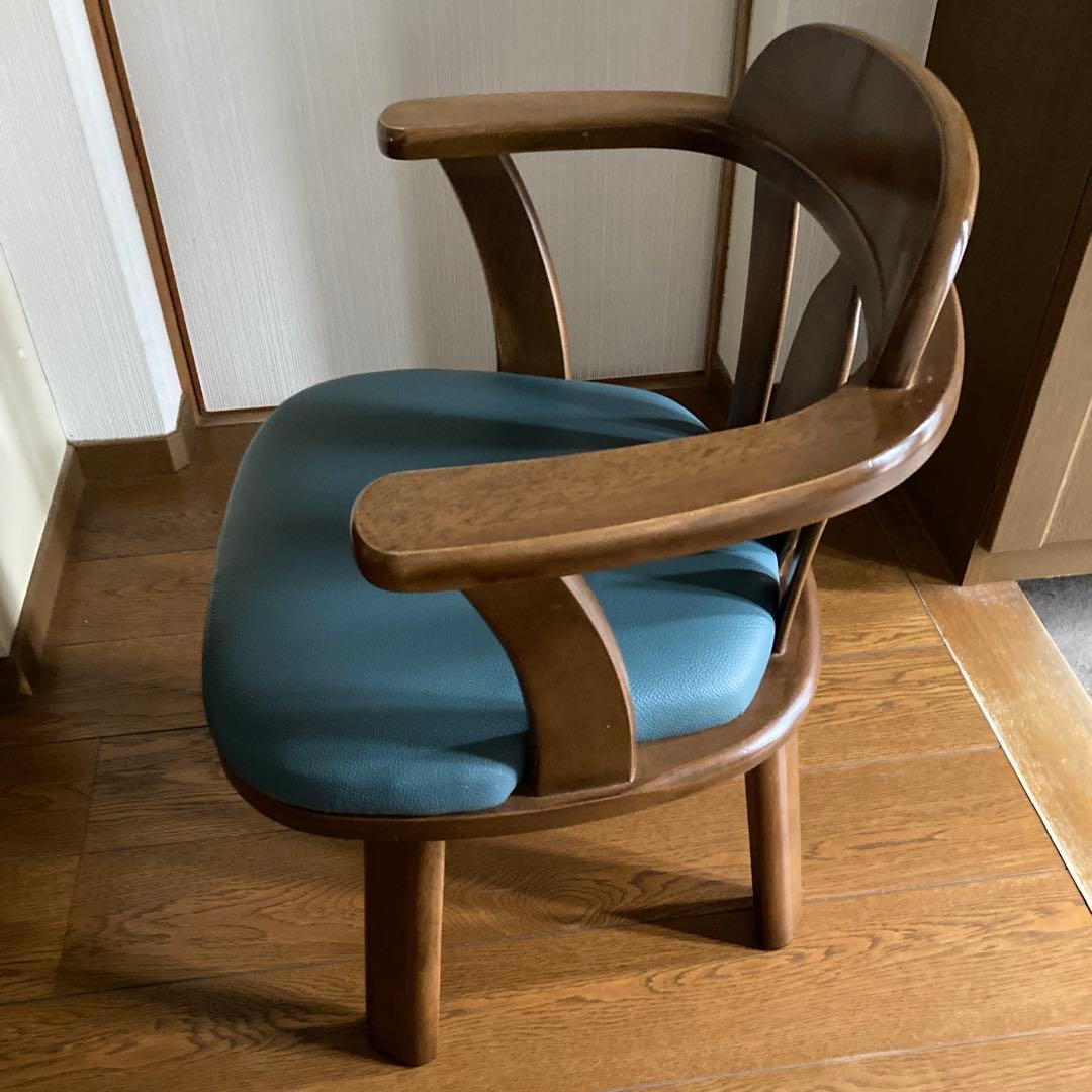 さったな　木製ダイニングチェア(回転可能)1脚