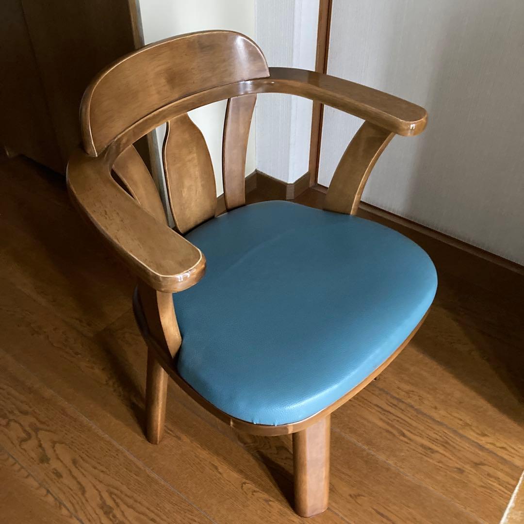 さったな　木製ダイニングチェア(回転可能)1脚