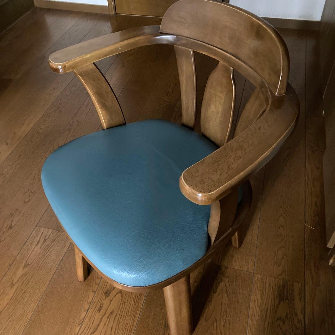 さったな　木製ダイニングチェア(回転可能)1脚