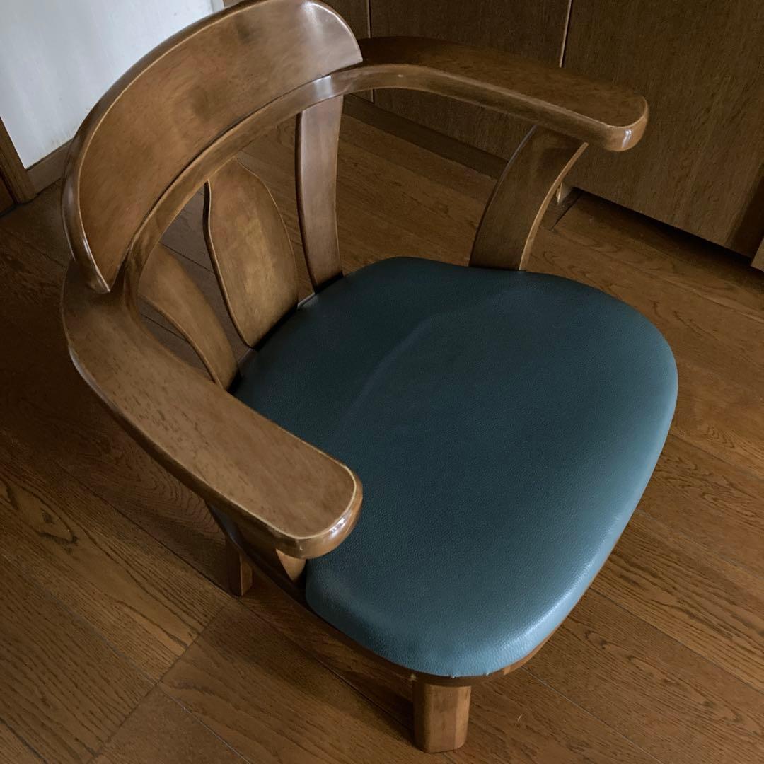 さったな　木製ダイニングチェア(回転可能)1脚