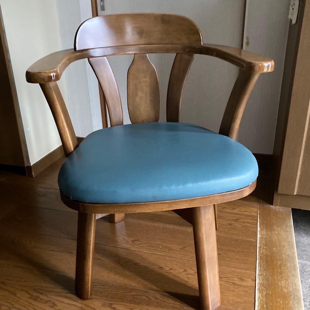 さったな　木製ダイニングチェア(回転可能)1脚