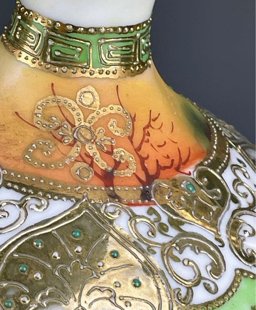 【希少】オールドノリタケ ２６．８㎝ ガレ風夕景紋 アールヌーボー 花瓶