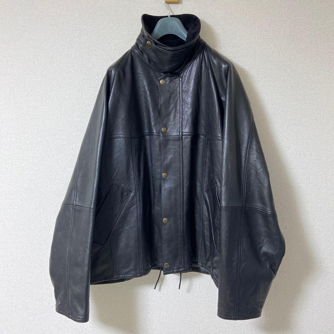 yoused ビンテージ レザー　ドライバーズジャケット　リメイク　サイズ1