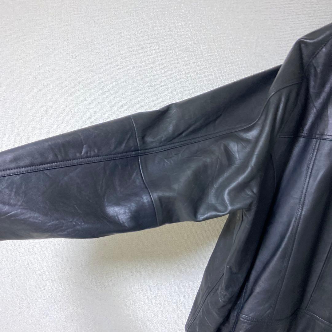 yoused ビンテージ レザー　ドライバーズジャケット　リメイク　サイズ1