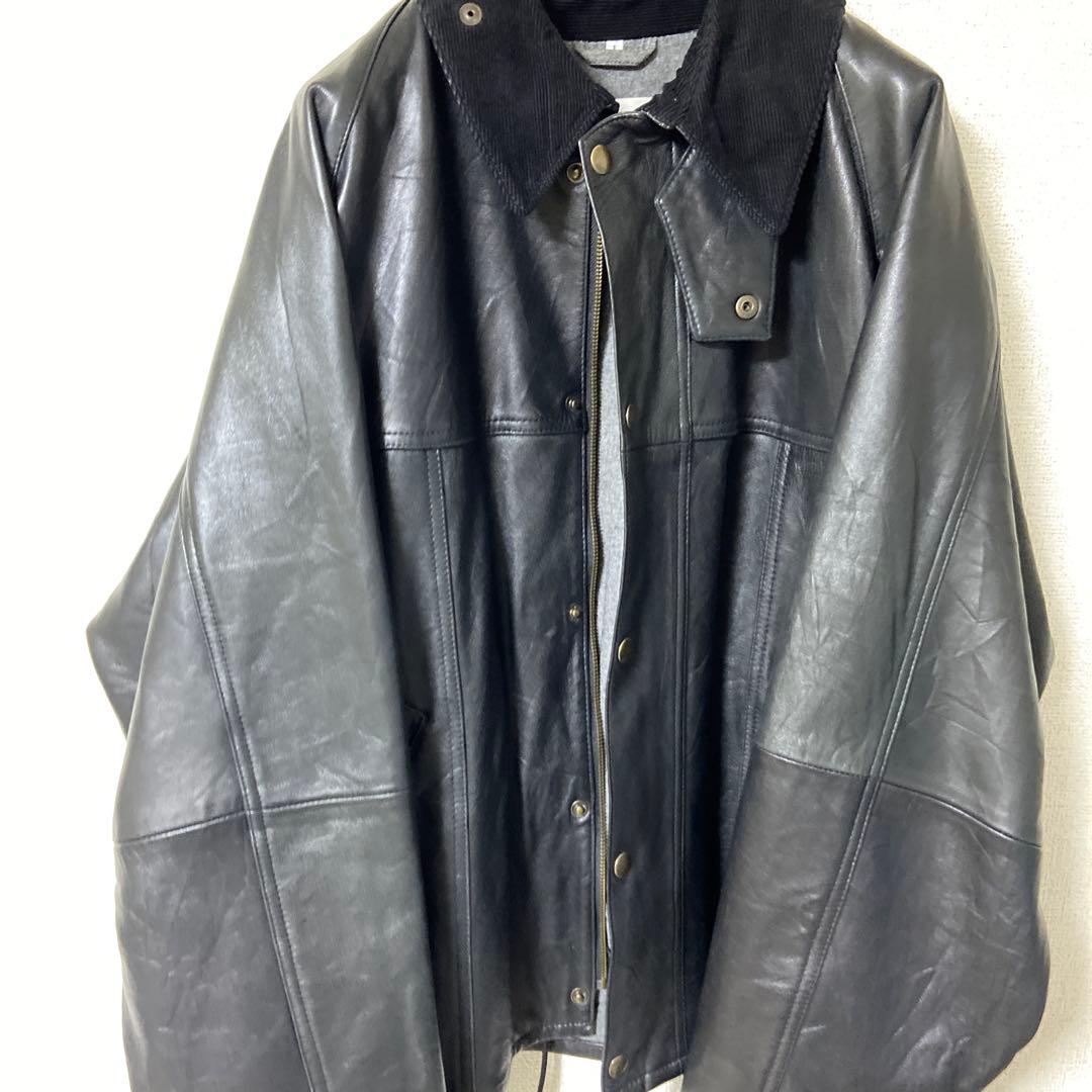 yoused ビンテージ レザー　ドライバーズジャケット　リメイク　サイズ1