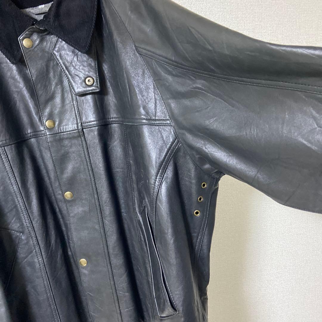 yoused ビンテージ レザー　ドライバーズジャケット　リメイク　サイズ1