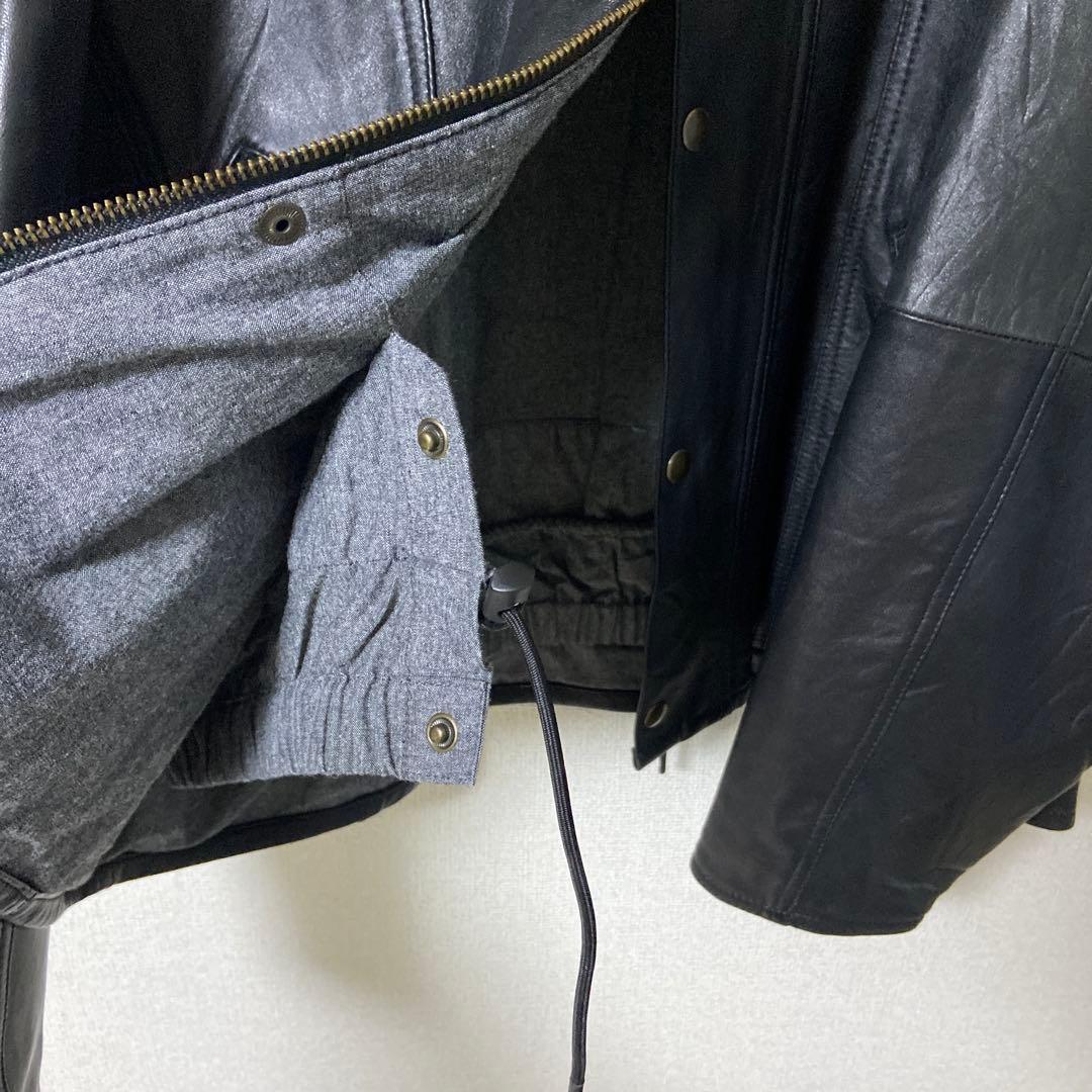 yoused ビンテージ レザー　ドライバーズジャケット　リメイク　サイズ1