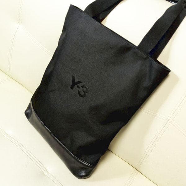 Y-3 クラシックトートバッグ 部分レザー ロゴ ワイスリー HM8366