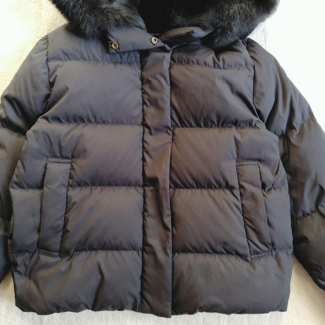 アーバンリサーチ ラビットファー ショートダウン 黒 38 M ジャケット