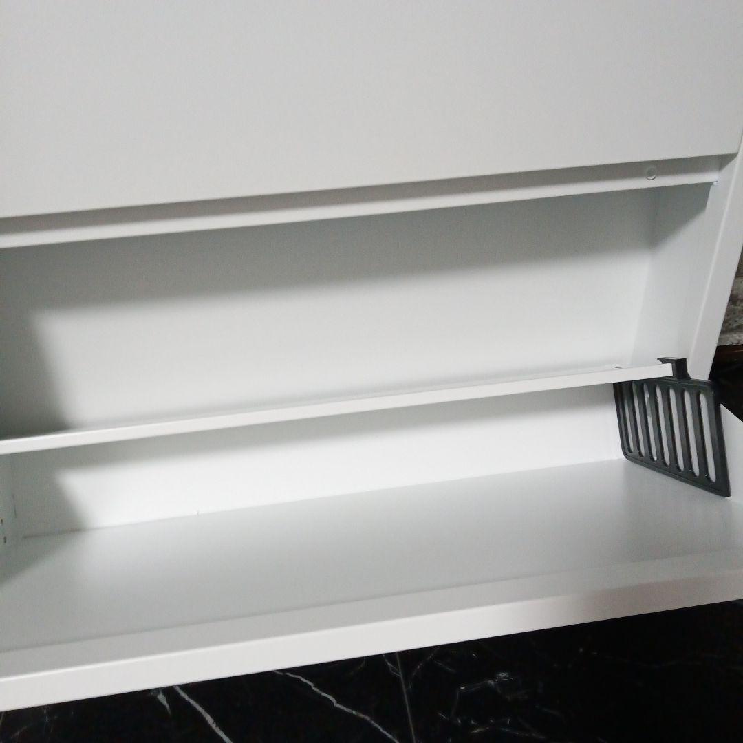 JAVRON シューズラック スリム シューズボックス 靴箱 ホワイト 2段