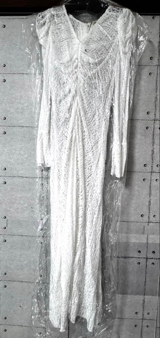 COCO DEALストレッチレースギャザーワンピース