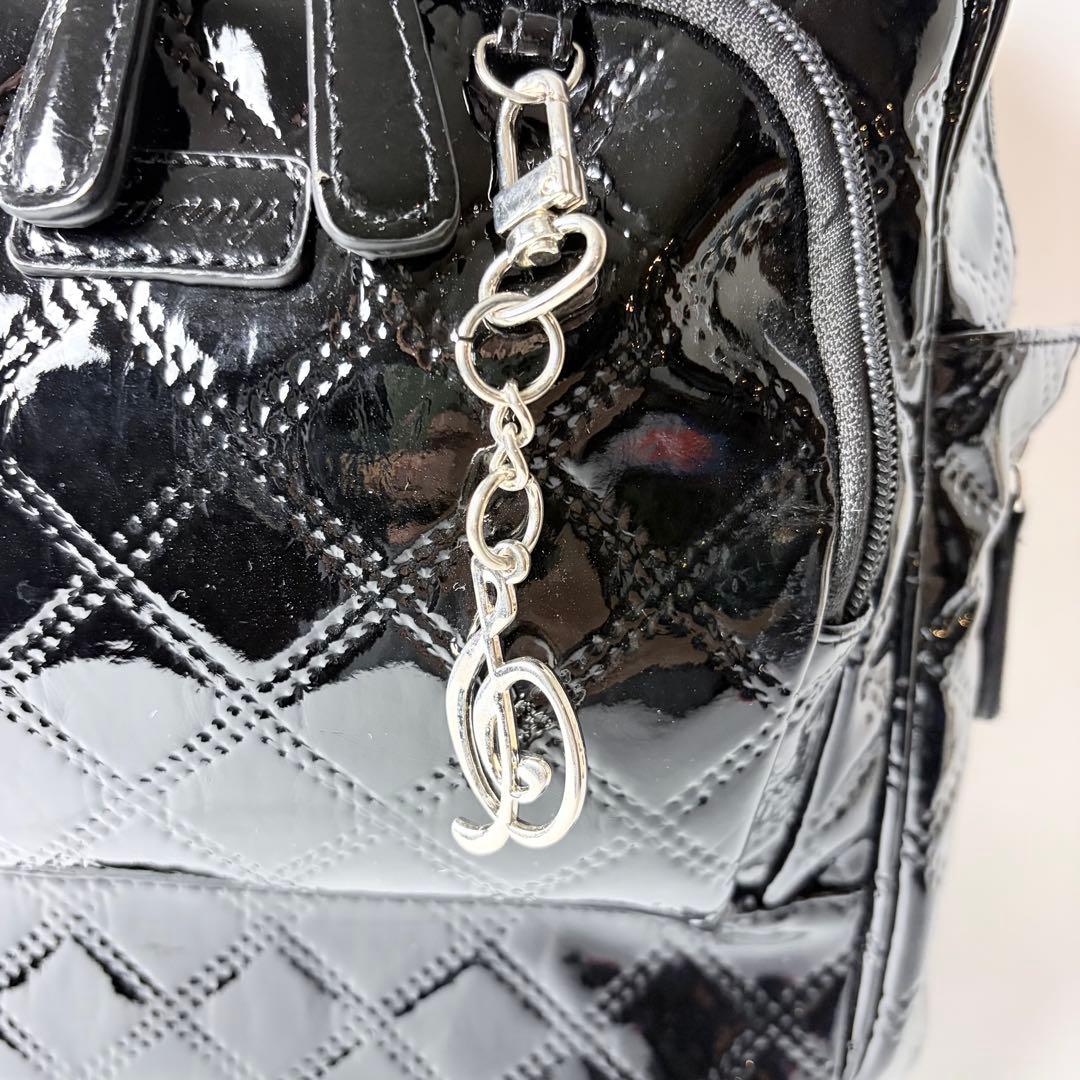 【美品】スワニー　エマイロ　エナメル　ショッピングカート　ストッパー付　４輪