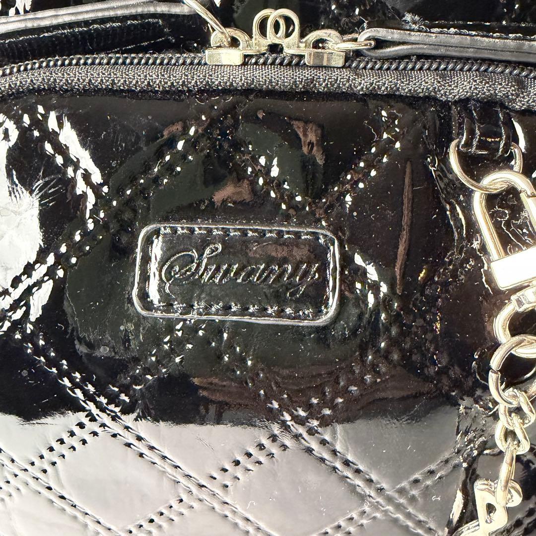 【美品】スワニー　エマイロ　エナメル　ショッピングカート　ストッパー付　４輪