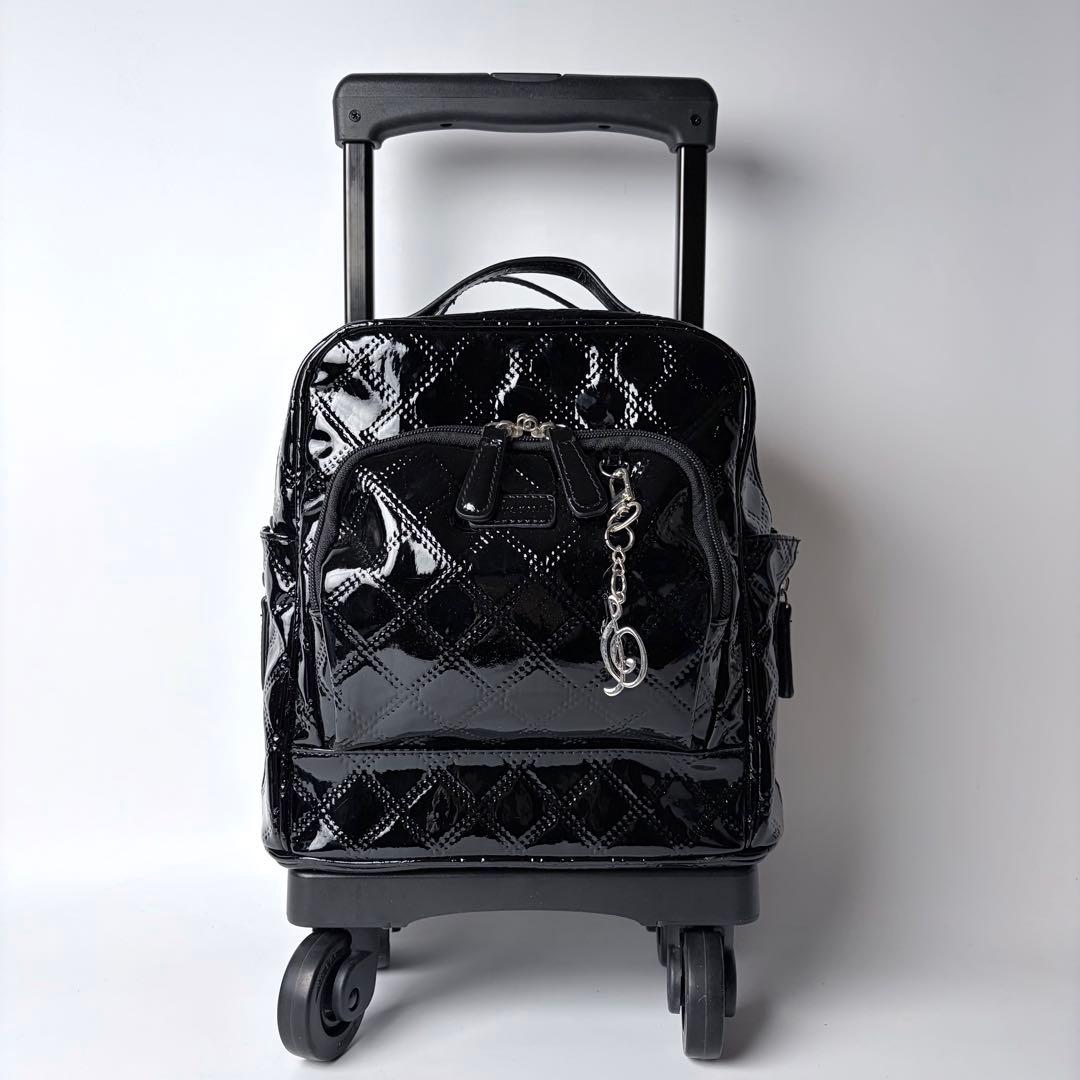 【美品】スワニー　エマイロ　エナメル　ショッピングカート　ストッパー付　４輪