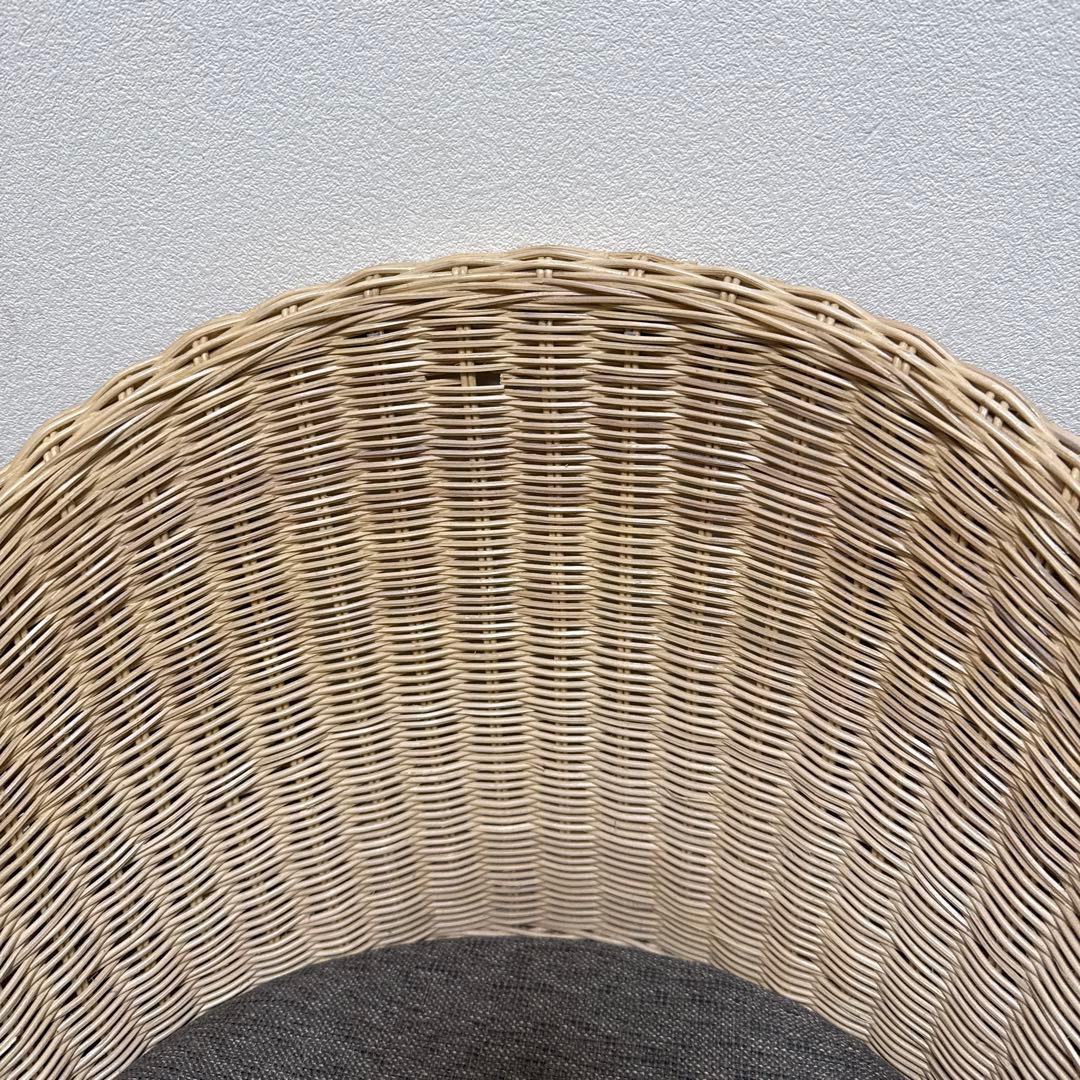 【良品】関家具 フロアチェア 座椅子 ラタン ２脚セット