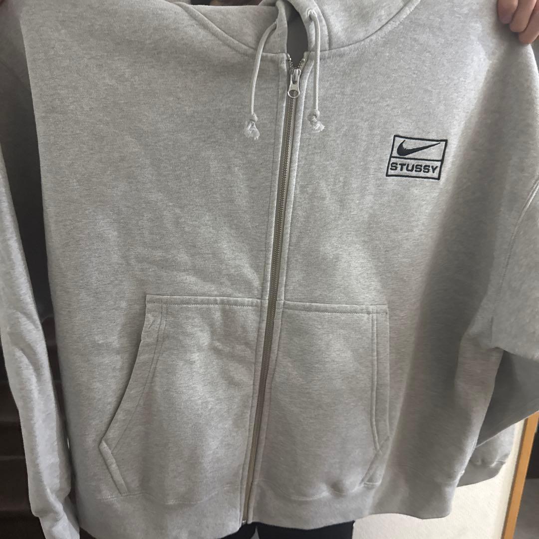 Nike Stussy コラボ フルジップパーカー XL グレー