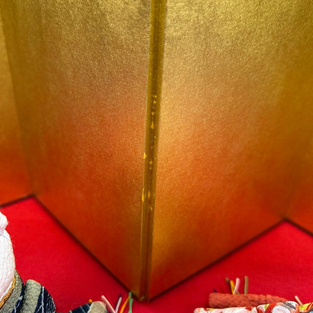 【350】うさぎの雛人形 金屏風付き＊