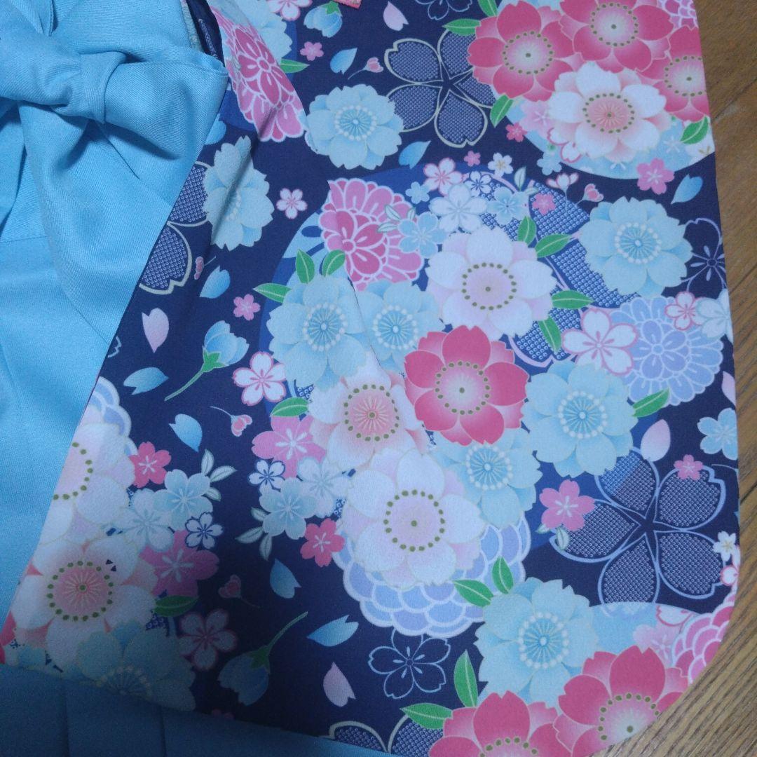 簡単110★キャサリンコテージ★袴セット＆フリル襦袢★青色