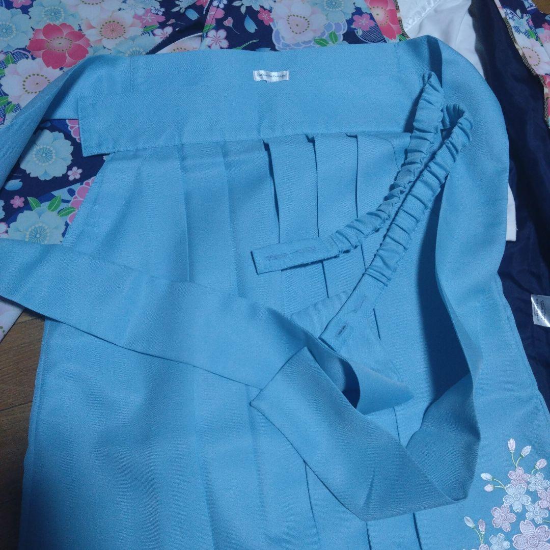 簡単110★キャサリンコテージ★袴セット＆フリル襦袢★青色