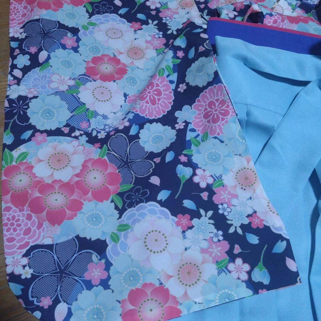 簡単110★キャサリンコテージ★袴セット＆フリル襦袢★青色