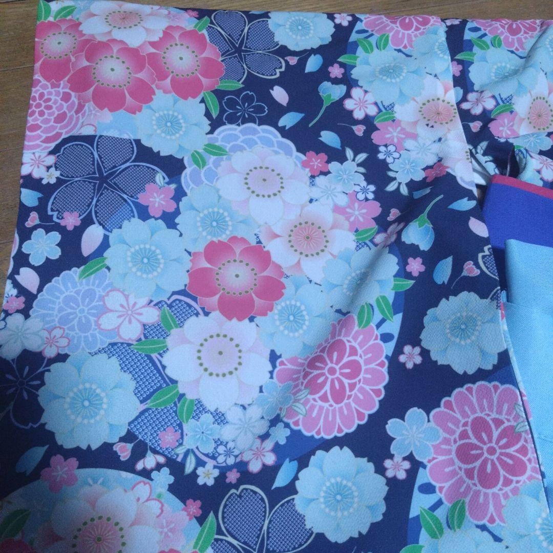 簡単110★キャサリンコテージ★袴セット＆フリル襦袢★青色