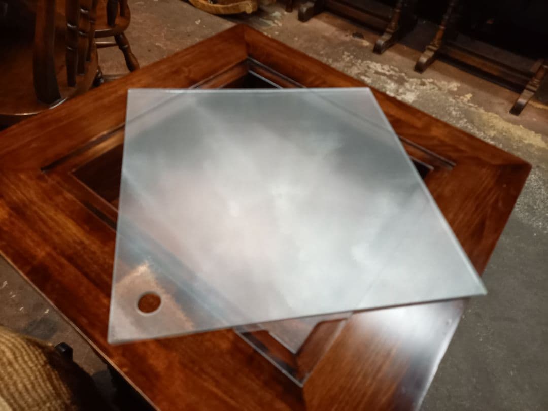 希少　和モダン　ショーケース　硝子　座卓　サイド　テーブル　民芸