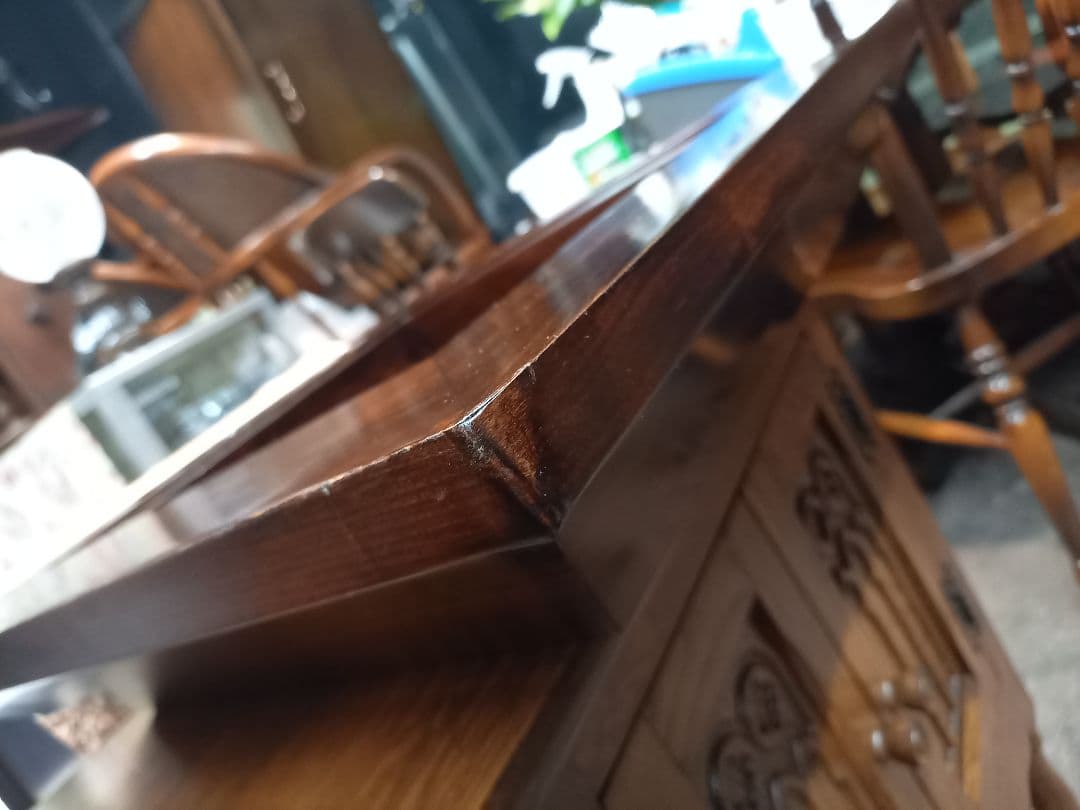 希少　和モダン　ショーケース　硝子　座卓　サイド　テーブル　民芸