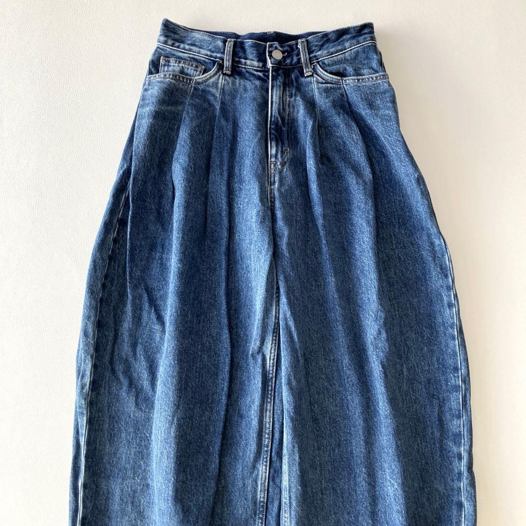 h*様 24AW✨エレンディーク　タックフォルムデニムワイドパンツ　サイズ02