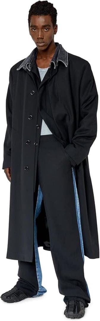 DIESEL ディーゼル カラー切り替えロングチェスターコート