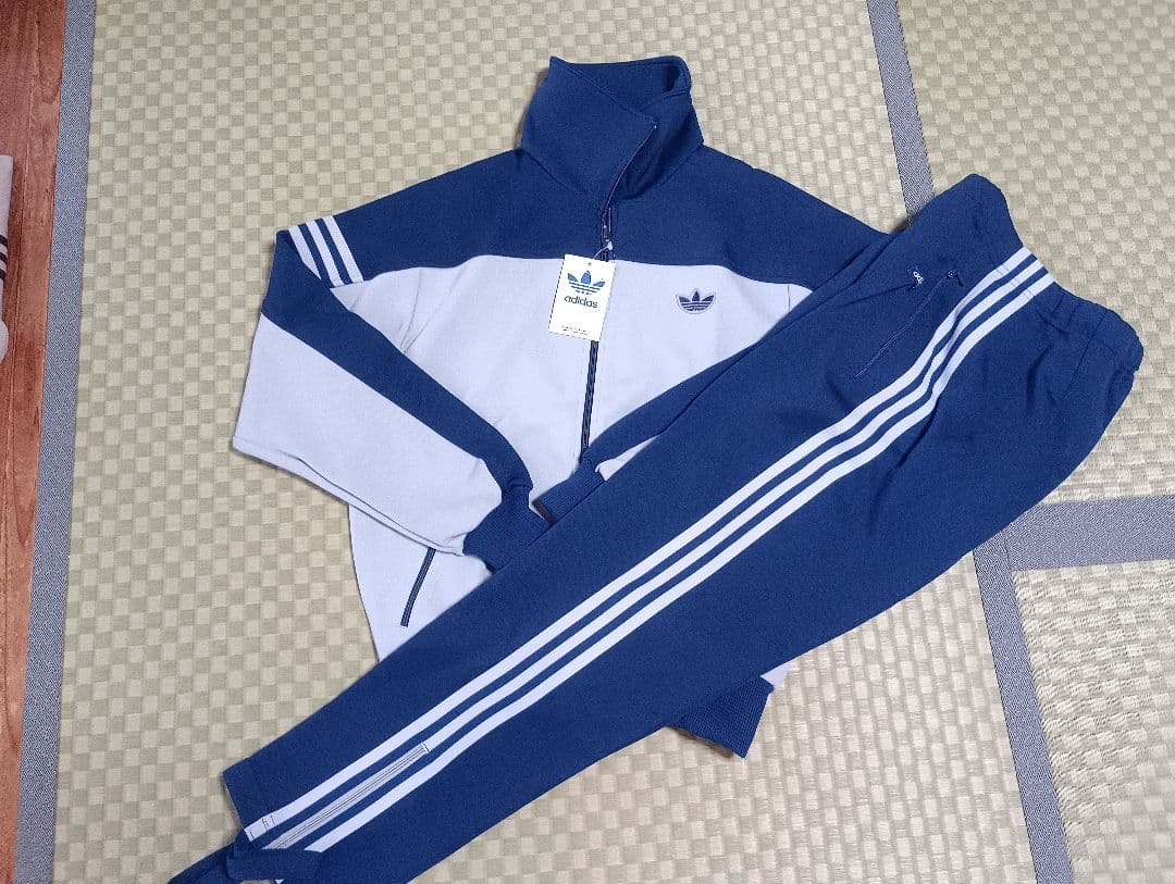 緊急値下げ70s adidas ピステ・ウィンドブレーカー S ネイビー/グレー