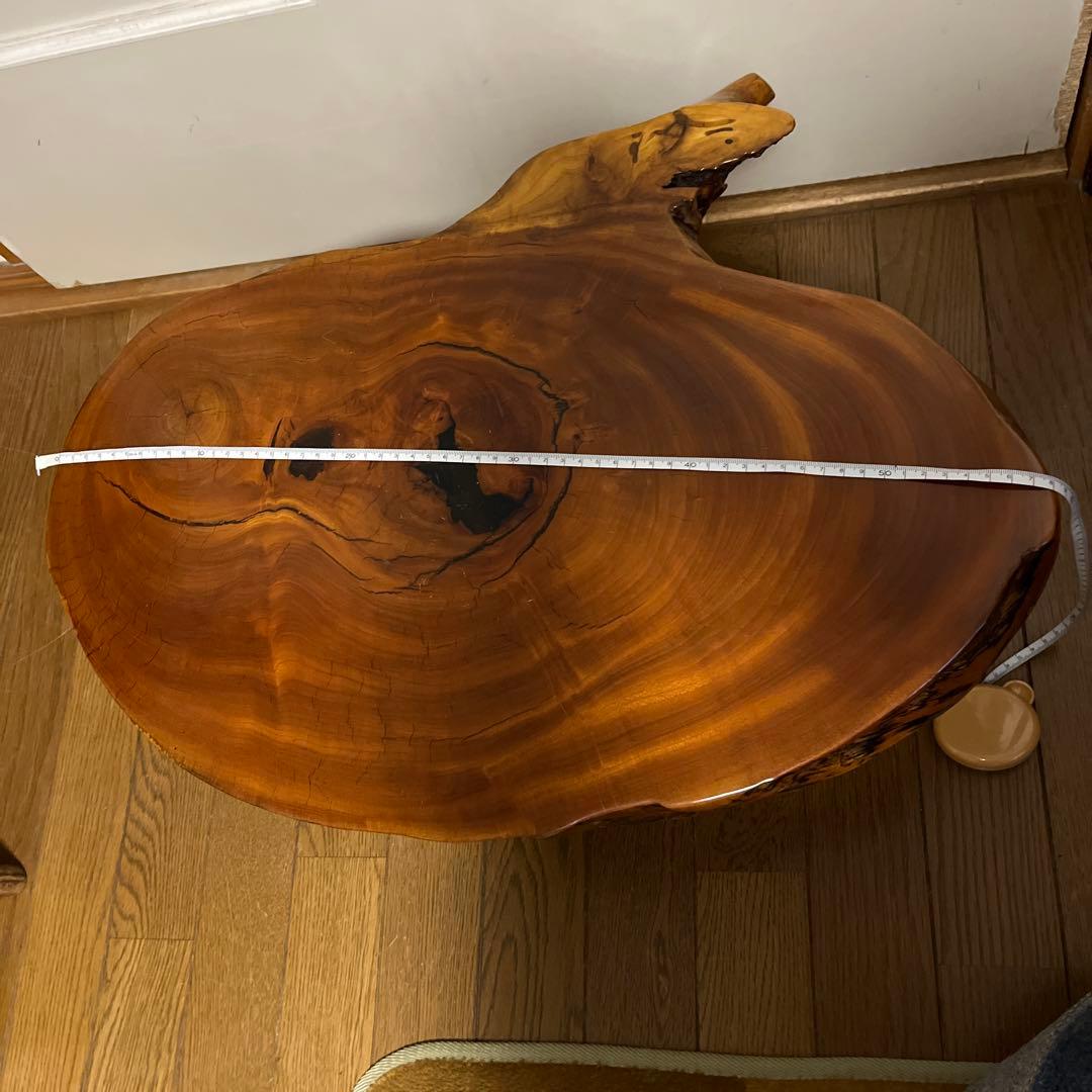 天然木　一枚板　座卓　テーブル　ちゃぶ台　花台　盆栽台　飾り棚