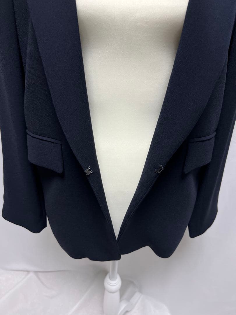 ADAM ET ROPE バックサテンショールカラージャケット パンツ