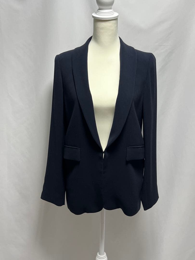 ADAM ET ROPE バックサテンショールカラージャケット パンツ