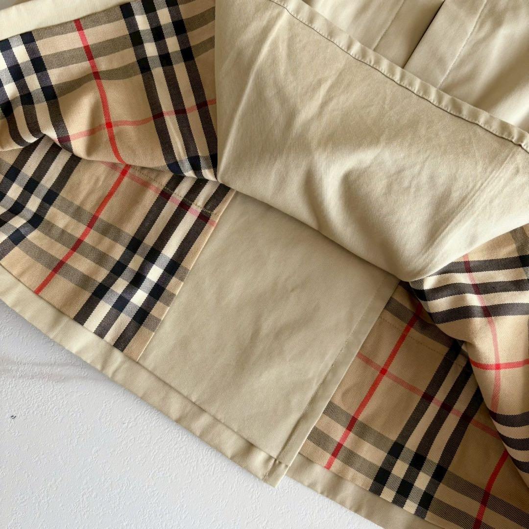 人気◆バーバリー ベルト付き トレンチ コート ホワイトベージュ M相当