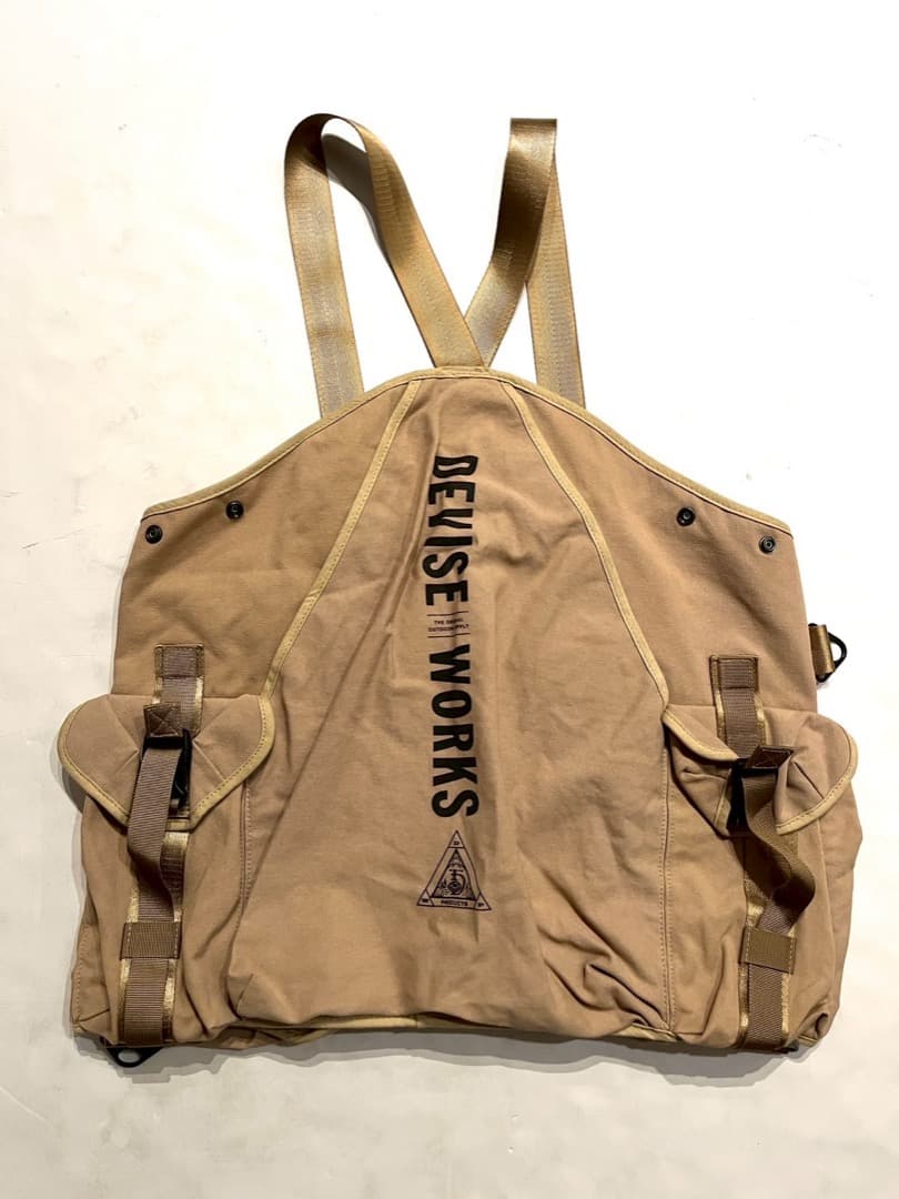 廃盤 デバイスワークス 親子 キャンプベスト ベージュセット