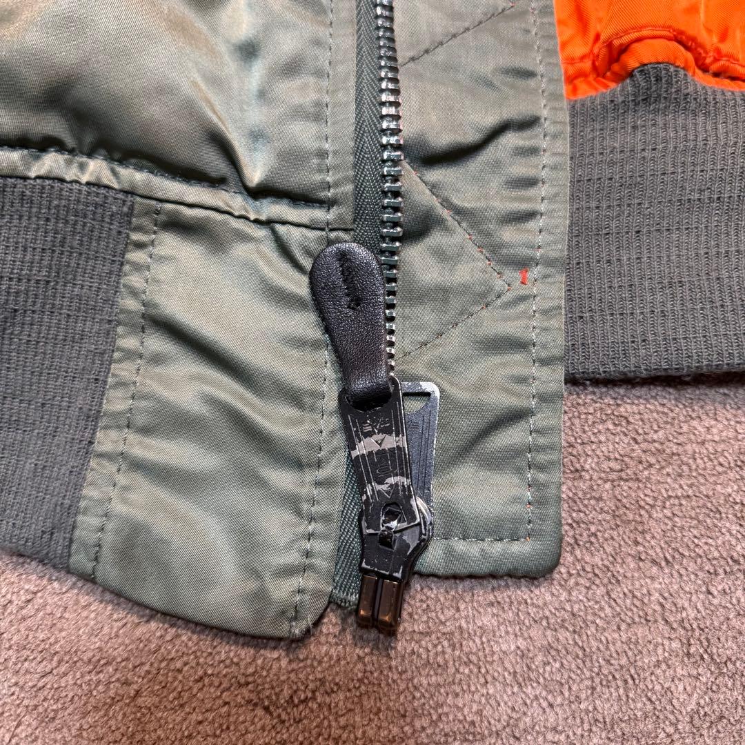 【USA製】 アルファ MA-1 90s フライトジャケット リバーシブル 短丈