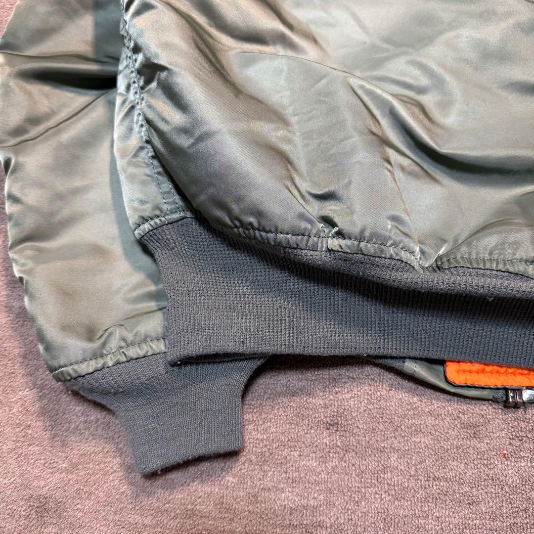 【USA製】 アルファ MA-1 90s フライトジャケット リバーシブル 短丈