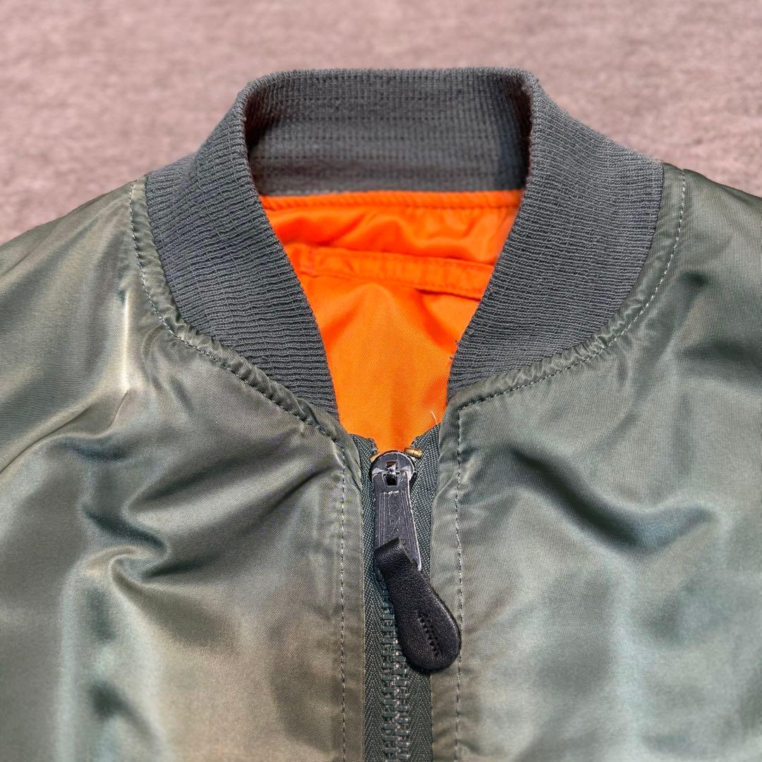 【USA製】 アルファ MA-1 90s フライトジャケット リバーシブル 短丈