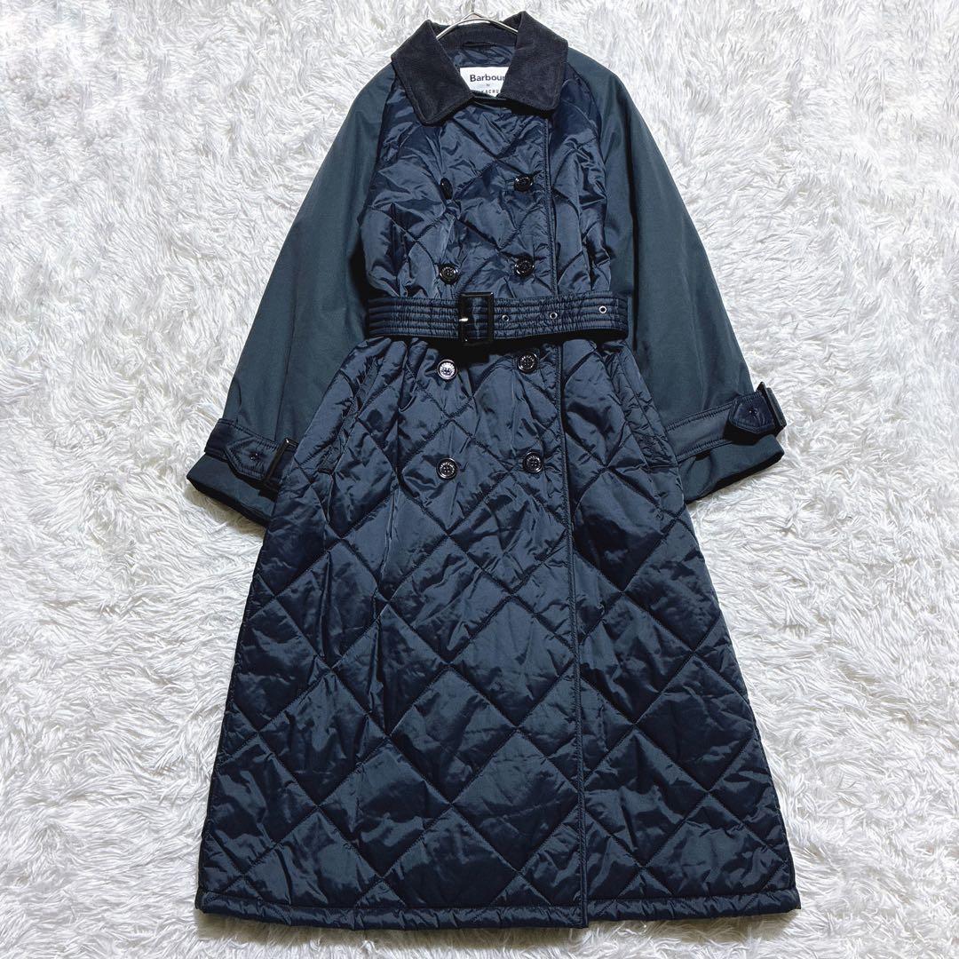 近年⭐️バブアー　アレクサチャン　キルティングコート　ベルト　中綿コート　洗える