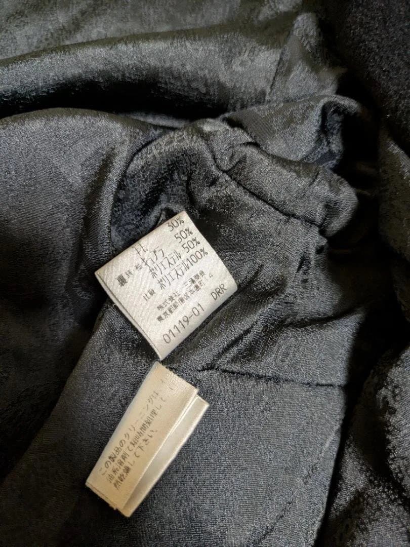 BURBERRYS　バーバリー　ステンカラーコート　ブラック　アンゴラ