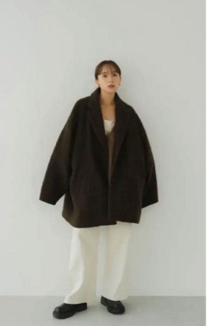 ジャケット・アウター knuthmarf / mix shaggy outer / brown