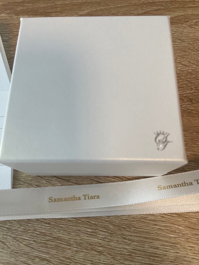 Samantha Tiara K10 WG チェーン　ピアス　3月誕生石　新品