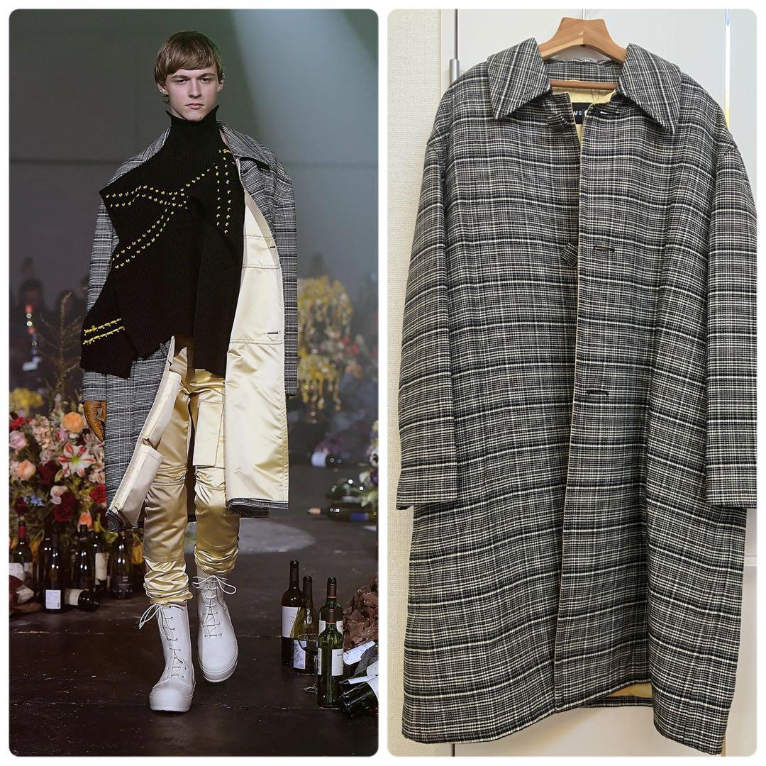 RAF SIMONS 18AW チェック柄 オーバーサイズ コート 48 新品