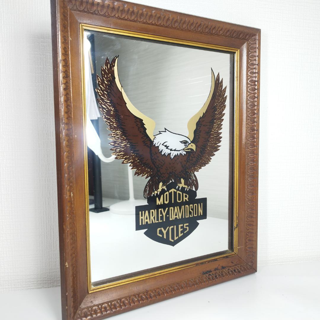 ハーレーダビットソン パブミラー レア アンティーク 海外 鷲 バー IE19