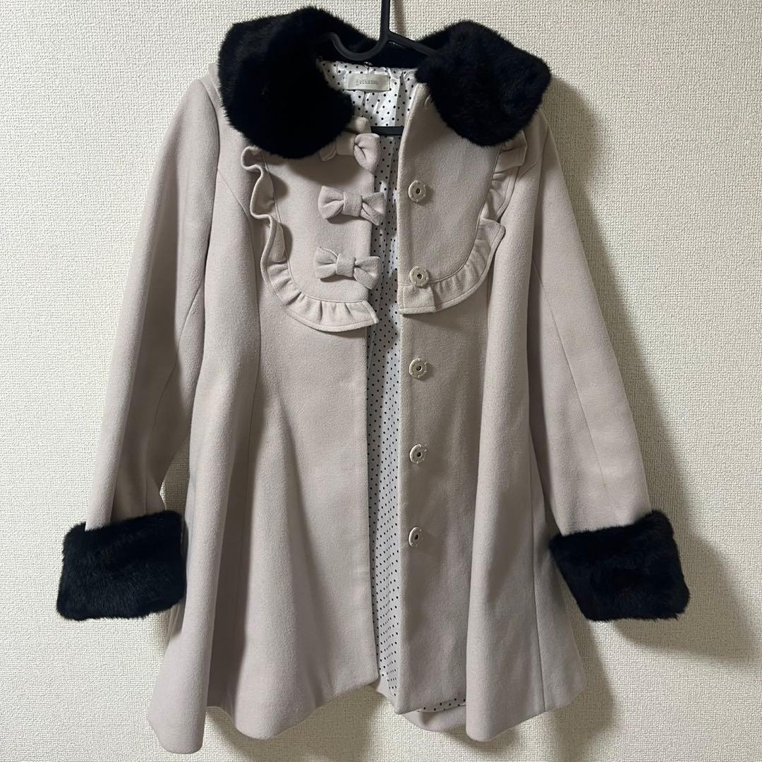 ☆ pium ピウム コート ピンク×ブラック ☆