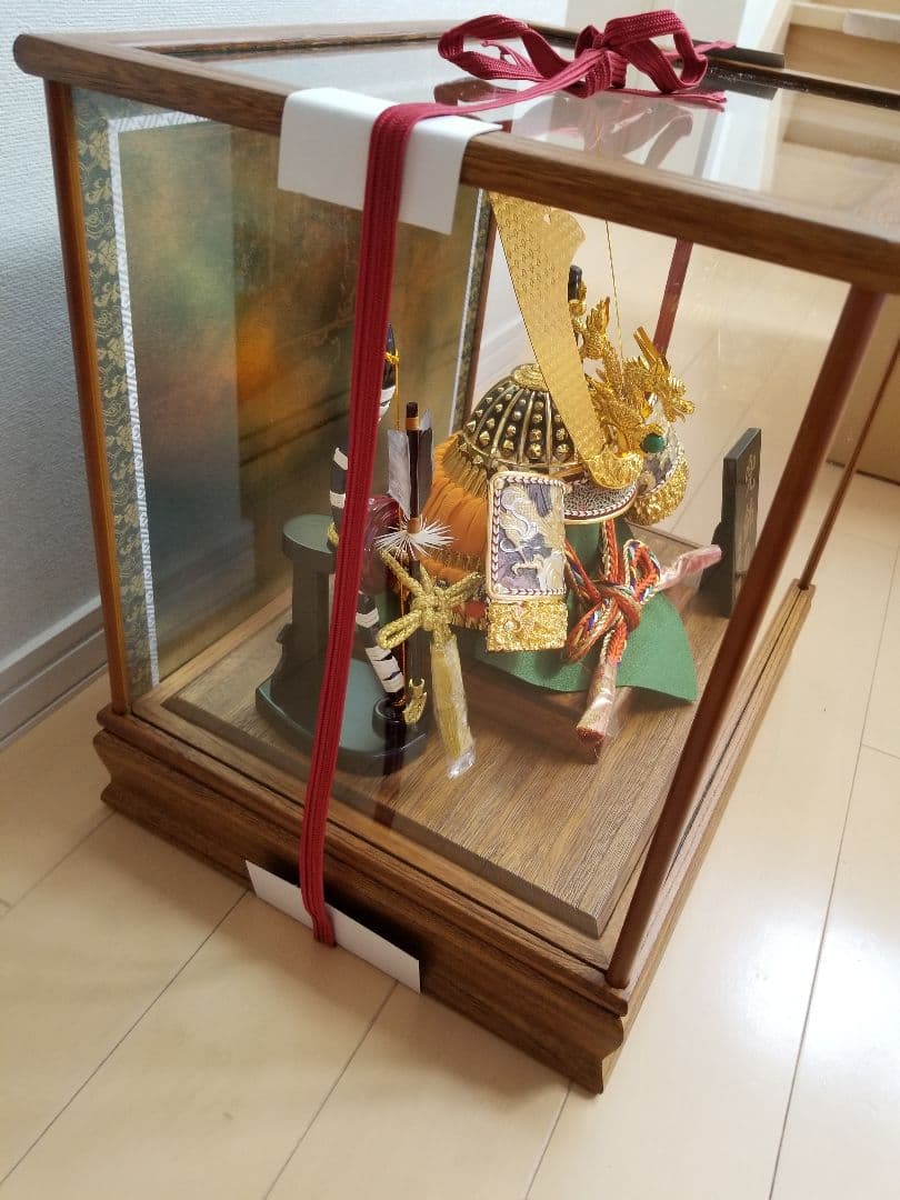 極美品　送料込み【寿慶】 五月人形　兜　ガラスケース付