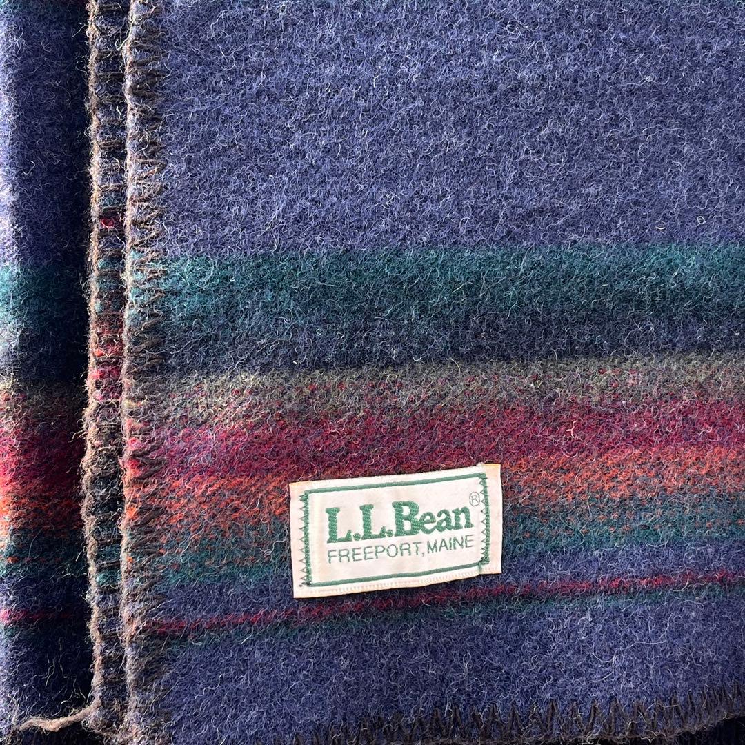 アウトドア寝具 80'sL.L.Bean Bean's Trapper Wool Blanket